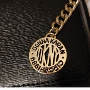Donna Karan Gold Logo Disc Key Charm